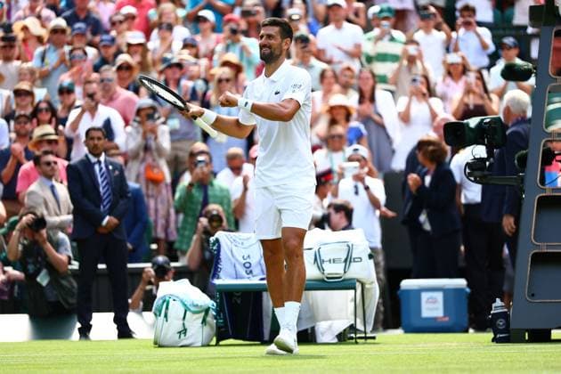 Novak Djokovic wins his second round match against Dan Evans Wimbledon Tennis Championships, Day 4, The All England Lawn Tennis and Croquet Club, London, UK - 03 Jul 2025London The All England Lawn Tennis and United Kingdom  Copyright: xJamesxMarsh Shutterstockx 15382593cs
