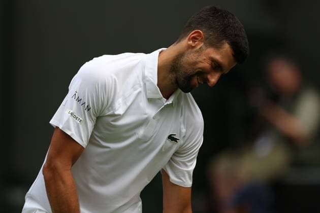 July 3, 2025, London, Celestynow, United Kingdom: NOVAK DJOKOVIC of Serbia during the match against D. Evans of United Kingdom in the second round of Championships 2025 at Wimbledon AELTC in London. London United Kingdom - ZUMAc278 20250703_zsp_c278_064 Copyright: xMarcinxCholewinskix