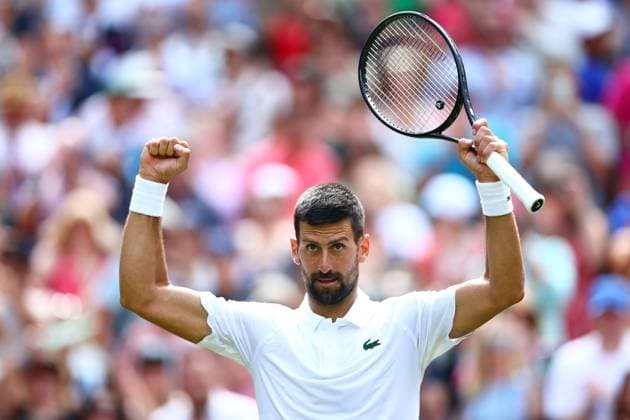 Novak Djokovic wins his second round match against Dan Evans Wimbledon Tennis Championships, Day 4, The All England Lawn Tennis and Croquet Club, London, UK - 03 Jul 2025London The All England Lawn Tennis and United Kingdom  Copyright: xJamesxMarsh Shutterstockx 15382593cw