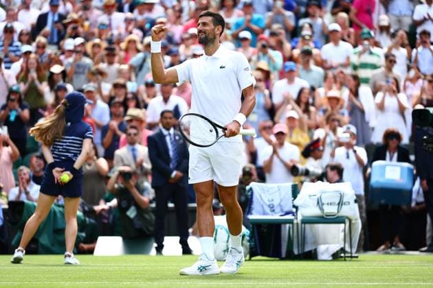 Novak Djokovic wins his second round match against Dan Evans Wimbledon Tennis Championships, Day 4, The All England Lawn Tennis and Croquet Club, London, UK - 03 Jul 2025London The All England Lawn Tennis and United Kingdom  Copyright: xJamesxMarsh Shutterstockx 15382593df