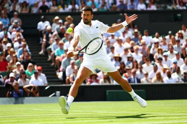 Novak Djokovic during his second round match Wimbledon Tennis Championships, Day 4, The All England Lawn Tennis and Croquet Club, London, UK - 03 Jul 2025London The All England Lawn Tennis and United Kingdom  Copyright: xJamesxMarsh Shutterstockx 15382593dd