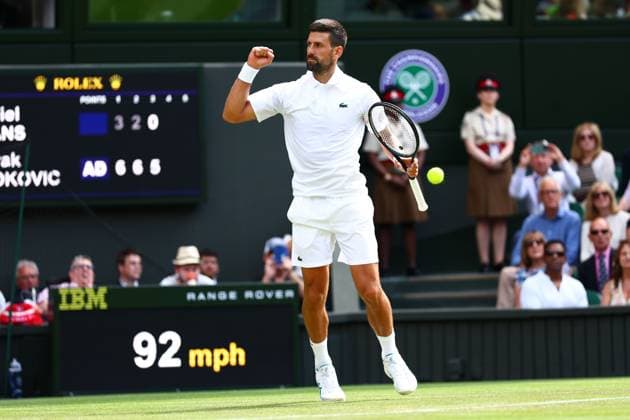 Novak Djokovic wins his second round match against Dan Evans Wimbledon Tennis Championships, Day 4, The All England Lawn Tennis and Croquet Club, London, UK - 03 Jul 2025London The All England Lawn Tennis and United Kingdom  Copyright: xJamesxMarsh Shutterstockx 15382593cz