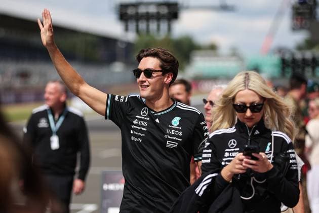 F1 - BRITISH GRAND PRIX 2025 RUSSELL George (gbr), Mercedes AMG F1 Team W16, portrait during the Formula 1 Qatar Airways British Grand Prix 2025, 12th round of the 2025 FIA Formula One World Championship, WM, Weltmeisterschaft from July 4 to 6, 2025 on the Silverstone Circuit, in Silverstone, United Kingdom - SilverstoneUnited Kingdom  Copyright: xEricxAlonsox