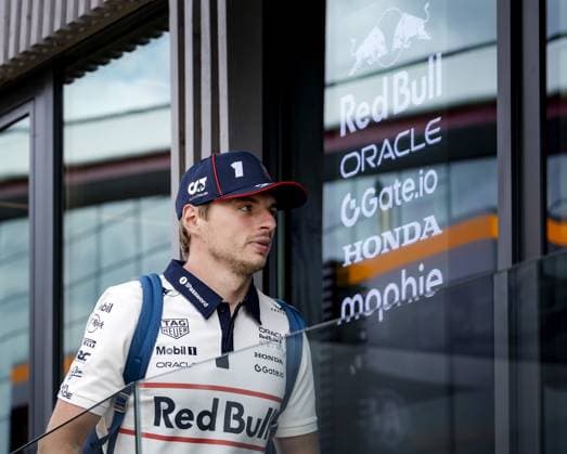 SILVERSTONE - Max Verstappen (Red Bull Racing) speaks to the press at the Silverstone circuit ahead of the Great Britain Grand Prix. ANP SEM VAN DER WAL xVIxANPxSportx xxANPxIVx 530882115 originalFilename: 530882115.jpg