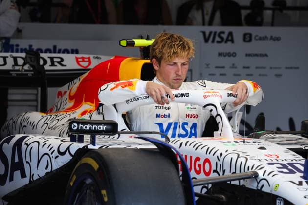 F1 - BRITISH GRAND PRIX 2025 LAWSON Liam (nzl), Visa Cash App RB F1 Team VCARB02, portrait during the Formula 1 Qatar Airways British Grand Prix 2025, 12th round of the 2025 FIA Formula One World Championship, WM, Weltmeisterschaft from July 4 to 6, 2025 on the Silverstone Circuit, in Silverstone, United Kingdom - SilverstoneUnited Kingdom  Copyright: xANTONINxVINCENTx