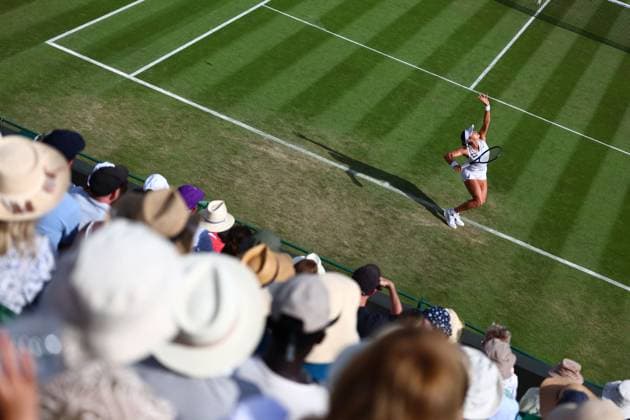 Caroline Dolehide during her second round match Wimbledon Tennis Championships, Day 4, The All England Lawn Tennis and Croquet Club, London, UK - 03 Jul 2025London The All England Lawn Tennis and United Kingdom  Copyright: xJamesxMarsh Shutterstockx 15382593ds