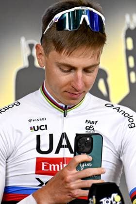 Slovenian Tadej Pogacar of UAE Team Emirates pictured during a press conference, PK, Pressekonferenz of the headliners of the Tour de France 2025 cycling race, Thursday 03 July 2025, in Lille, France. The 112th edition of the Tour de France starts on Saturday 5 July in Lille, France, and will finish in Paris, France on the 27th of July. JASPERxJACOBS  x128362987x