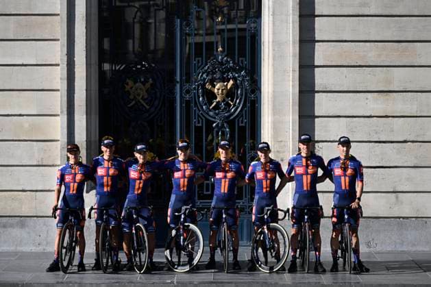 Tour de France 2025 03 07 2025 LILLE METROPOLE, FRANCE - JULY 03 : Team Picnic PostNL during the teams presentation prior of the 112th edition of Tour de France an UCI World Tour 2.UWT cycling road race stage for Men Elite on July 3, 2025 in Lille Metropole, France, 03 07 2025 ( Motordriver Kenny Verfaillie - Lille Metropole France  Copyright: xJanxDexMeuleneirx