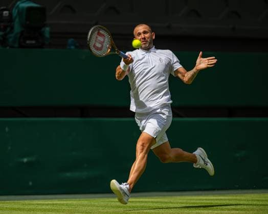 Tennis - Wimbledon Championship 2025 - Day 4 LONDON, ENGLAND - Thursday, July 3, 2025: Daniel Evans (GBR) during the Gentlemen s Singles 3rd Round on Day Four of The Championships Wimbledon 2025 at the All England Lawn Tennis and Croquet Club. (Photo by Kirsten Holst Propaganda) LONDON All England Lawn Tennis and Croquet Club GREATER LONDON ENGLAND  Copyright: xKirstenxHolstx 2025-07-03-052-Wimbledon_2025_Day_4