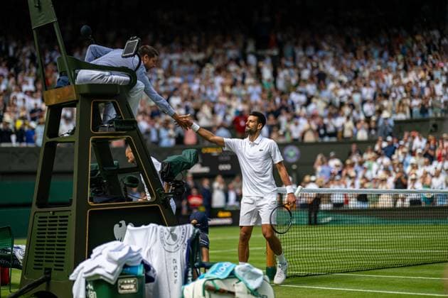 Tennis - Wimbledon Championship 2025 - Day 4 LONDON, ENGLAND - Thursday, July 3, 2025: Novak Djokovic (SRB) during the Gentlemen s Singles 3rd Round on Day Four of The Championships Wimbledon 2025 at the All England Lawn Tennis and Croquet Club. Djokovic won 6-3, 6-2, 6-0. (Photo by Kirsten Holst Propaganda) LONDON All England Lawn Tennis and Croquet Club GREATER LONDON ENGLAND  Copyright: xKirstenxHolstx 2025-07-03-062-Wimbledon_2025_Day_4