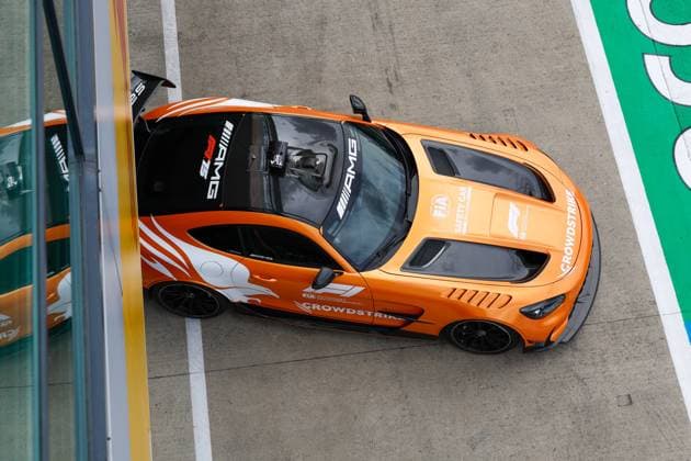 F1 - BRITISH GRAND PRIX 2025 FIA Mercedes-AMG GT Black Series Safety Car during the Formula 1 Qatar Airways British Grand Prix 2025, 12th round of the 2025 FIA Formula One World Championship, WM, Weltmeisterschaft from July 4 to 6, 2025 on the Silverstone Circuit, in Silverstone, United Kingdom - SilverstoneUnited Kingdom  Copyright: xDPPIx