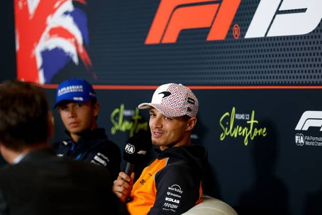 F1 - BRITISH GRAND PRIX 2025 NORRIS Lando (gbr), McLaren F1 Team MCL39, portrait press conference, PK, Pressekonferenz during the Formula 1 Qatar Airways British Grand Prix 2025, 12th round of the 2025 FIA Formula One World Championship, WM, Weltmeisterschaft from July 4 to 6, 2025 on the Silverstone Circuit, in Silverstone, United Kingdom - SilverstoneUnited Kingdom  Copyright: xDPPIx