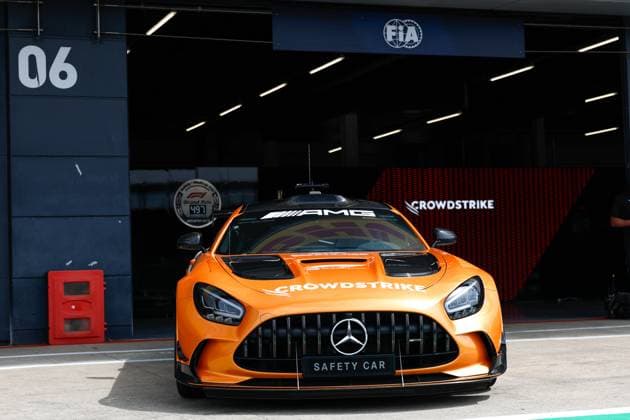 F1 - BRITISH GRAND PRIX 2025 FIA Mercedes-AMG GT Black Series Safety Car during the Formula 1 Qatar Airways British Grand Prix 2025, 12th round of the 2025 FIA Formula One World Championship, WM, Weltmeisterschaft from July 4 to 6, 2025 on the Silverstone Circuit, in Silverstone, United Kingdom - SilverstoneUnited Kingdom  Copyright: xDPPIx