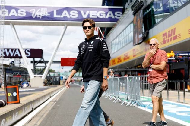 F1 - BRITISH GRAND PRIX 2025 RUSSELL George (gbr), Mercedes AMG F1 Team W16, portrait during the Formula 1 Qatar Airways British Grand Prix 2025, 12th round of the 2025 FIA Formula One World Championship, WM, Weltmeisterschaft from July 4 to 6, 2025 on the Silverstone Circuit, in Silverstone, United Kingdom - SilverstoneUnited Kingdom  Copyright: xDPPIx