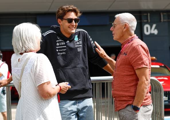 F1 - BRITISH GRAND PRIX 2025 RUSSELL George (gbr), Mercedes AMG F1 Team W16, portrait during the Formula 1 Qatar Airways British Grand Prix 2025, 12th round of the 2025 FIA Formula One World Championship, WM, Weltmeisterschaft from July 4 to 6, 2025 on the Silverstone Circuit, in Silverstone, United Kingdom - SilverstoneUnited Kingdom  Copyright: xDPPIx