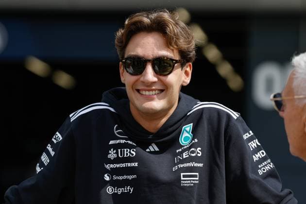 F1 - BRITISH GRAND PRIX 2025 RUSSELL George (gbr), Mercedes AMG F1 Team W16, portrait during the Formula 1 Qatar Airways British Grand Prix 2025, 12th round of the 2025 FIA Formula One World Championship, WM, Weltmeisterschaft from July 4 to 6, 2025 on the Silverstone Circuit, in Silverstone, United Kingdom - SilverstoneUnited Kingdom  Copyright: xDPPIx