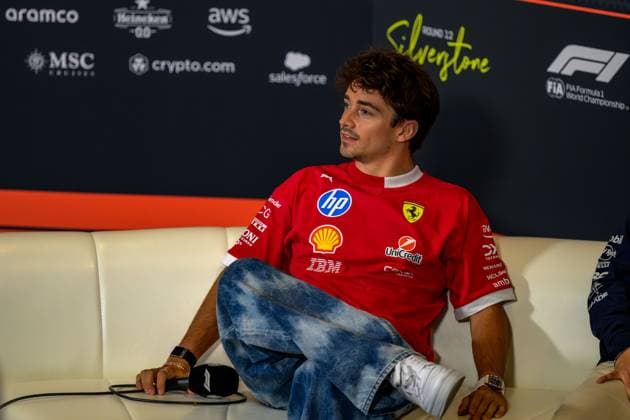 FORMULE 1 : Grand Prix de Grande Bretagne - Silverstone - 03 07 2025 16 Charles Leclerc (MCO) Scuderia Ferrari HP (ITA) SF25 Ferrari, during the 2025 Formula 1 British Grand Prix, round 12 of the 2025 Formula 1 World Championship, WM, Weltmeisterschaft which takes place from July 4 to 6, 2025 at the Silverstone Great Britain (GB).  Copyright: xIANxBUNDEYx xMPSxAGENCYx x