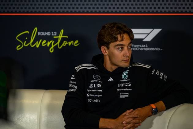 FORMULE 1 : Grand Prix de Grande Bretagne - Silverstone - 03 07 2025 63 George Russell (GBR) Mercedes AMG Petronas (DEU) Mercedes-AMG W16 E Mercedes, during the 2025 Formula 1 British Grand Prix, round 12 of the 2025 Formula 1 World Championship, WM, Weltmeisterschaft which takes place from July 4 to 6, 2025 at the Silverstone Great Britain (GB).  Copyright: xIANxBUNDEYx xMPSxAGENCYx x