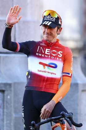 British Geraint Thomas of Ineos Grenadiers pictured during the team presentation ahead of the 2025 Tour de France cycling race, in Lille, France, on Thursday 03 July 2025. The 112th edition of the Tour de France starts on Saturday 5 July in Lille, France, and will finish in Paris, France on the 27th of July. DAVIDxPINTENS  x128366745x