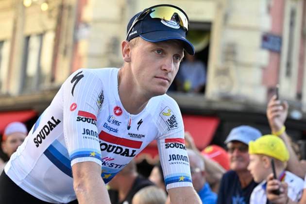 Tour de France 2025 03 07 2025 LILLE METROPOLE, FRANCE - JULY 03 : Merlier Tim (BEL) of Soudal - Quick Step during the teams presentation prior of the 112th edition of Tour de France an UCI World Tour 2.UWT cycling road race stage for Men Elite on July 3, 2025 in Lille Metropole, France, 03 07 2025 ( Motordriver Kenny Verfaillie - Lille Metropole France  Copyright: xJanxDexMeuleneirx