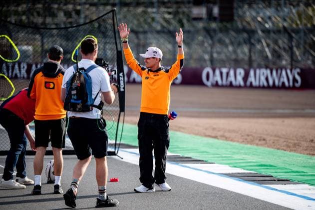 F1 - BRITISH GRAND PRIX 2025 NORRIS Lando (gbr), McLaren F1 Team MCL39, portrait during the Formula 1 Qatar Airways British Grand Prix 2025, 12th round of the 2025 FIA Formula One World Championship, WM, Weltmeisterschaft from July 4 to 6, 2025 on the Silverstone Circuit, in Silverstone, United Kingdom - SilverstoneUnited Kingdom  Copyright: xALBERTOxVIMERCATIx