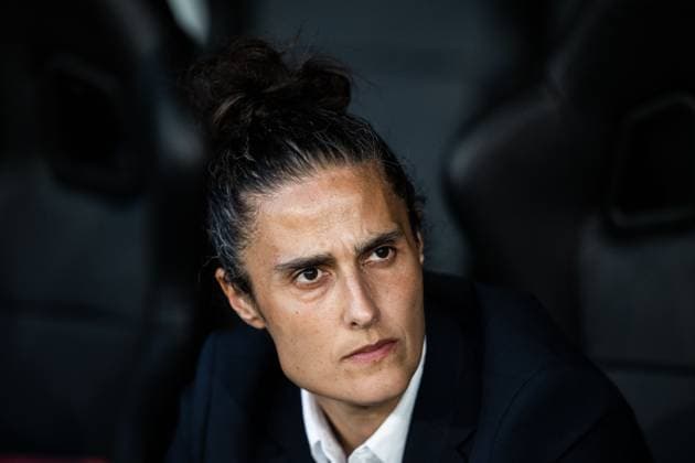 250703 Head coach Montserrat Tome of Spain ahead of the UEFA Women s Euro 2025 Championship group stage football match between Spain and Portugal on July 3, 2025 in Bern Photo Mathias Bergeld BILDBYRAN code MB MB1168 football football soccer football em european championship em uefa womens euro uefa womens european football championship womens euro 2024 dam kvinner women spanien portugal spain 2 bbeng  Copyright: MATHIASxBERGELD BB250703MB073