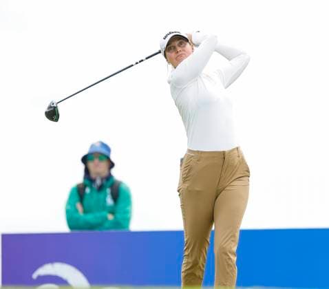 3rd July 2025; The O& x2019;Meara Course at Carton House, Maynooth, County Kildare, Ireland; KPMG Womens Irish Open Golf, Round 1; Sanna Nuutinen of Finland tees off on the 10th hole  ActionPlus12808528 PeterxFitzpatrick