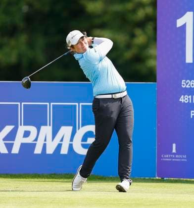 3rd July 2025; The O& x2019;Meara Course at Carton House, Maynooth, County Kildare, Ireland; KPMG Womens Irish Open Golf, Round 1; Danielle Du Toit of Republic of South Africa tees off on the 17th hole  ActionPlus12808534 PeterxFitzpatrick