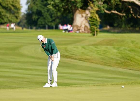3rd July 2025; The O& x2019;Meara Course at Carton House, Maynooth, County Kildare, Ireland; KPMG Womens Irish Open Golf, Round 1; Charley Hull of England putts on the 18th green  ActionPlus12808553 PeterxFitzpatrick