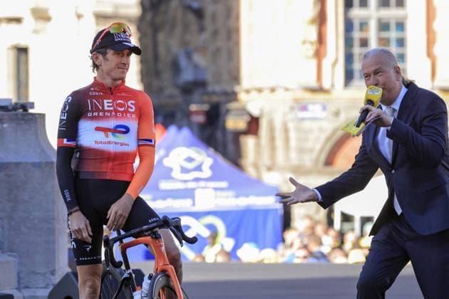 Geraint THOMAS, INEOS Grenadiers, during the Tour de France 2025, UCI WorldTour cycling event, Teams presentation on 3 July 2025 in Lille, France during Tour de France 2025 - Team Presentation, Tour De France race in France, France, July 03 2025  Copyright: xStefanoxCavasino IPAxSportx xipa-agency.netx xx IPA_59883672 IPA_Agency_IPA59883672