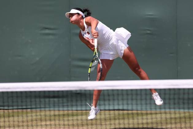 Alexandra Eala PHI , Eva Lys GER , Women Doubles, Women s Doubles Tennis Wimbledon 2025 Grand Slam ITF ATP WTA AELTC London Great Britain 3 July 2025 Copyright: xJuergenxHasenkopfx