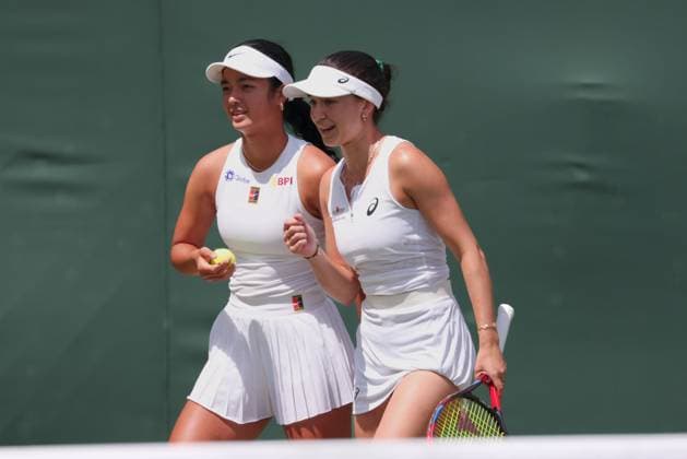 L R Alexandra Eala PHI , Eva Lys GER , Ladies Doubles, Women s Doubles Copyright: xJuergenxHasenkopfx