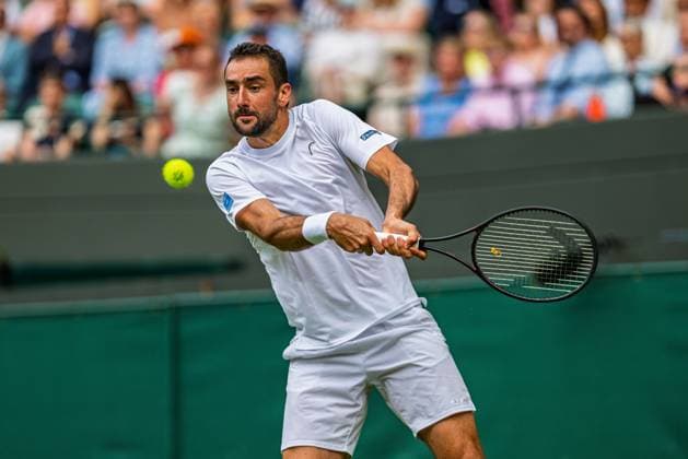 Tennis - Wimbledon Championship 2025 - Day 4 LONDON, ENGLAND - Thursday, July 3, 2025: Marin ÄailiÄ‡ (CRO) during the Gentlemen s Singles 2nd Round on Day Four of The Championships Wimbledon 2025 at the All England Lawn Tennis and Croquet Club. (Photo by Kirsten Holst Propaganda) LONDON All England Lawn Tennis and Croquet Club GREATER LONDON ENGLAND  Copyright: xKirstenxHolstx 2025-07-03-128-Wimbledon_2025_Day_4