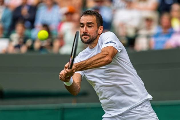 Tennis - Wimbledon Championship 2025 - Day 4 LONDON, ENGLAND - Thursday, July 3, 2025: Marin ÄailiÄ‡ (CRO) during the Gentlemen s Singles 2nd Round on Day Four of The Championships Wimbledon 2025 at the All England Lawn Tennis and Croquet Club. (Photo by Kirsten Holst Propaganda) LONDON All England Lawn Tennis and Croquet Club GREATER LONDON ENGLAND  Copyright: xKirstenxHolstx 2025-07-03-129-Wimbledon_2025_Day_4