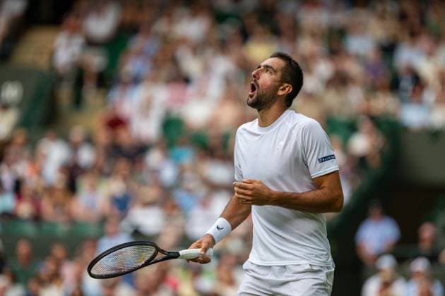 Tennis - Wimbledon Championship 2025 - Day 4 LONDON, ENGLAND - Thursday, July 3, 2025: Marin ÄailiÄ‡ (CRO) during the Gentlemen s Singles 2nd Round on Day Four of The Championships Wimbledon 2025 at the All England Lawn Tennis and Croquet Club. (Photo by Kirsten Holst Propaganda) LONDON All England Lawn Tennis and Croquet Club GREATER LONDON ENGLAND  Copyright: xKirstenxHolstx 2025-07-03-153-Wimbledon_2025_Day_4