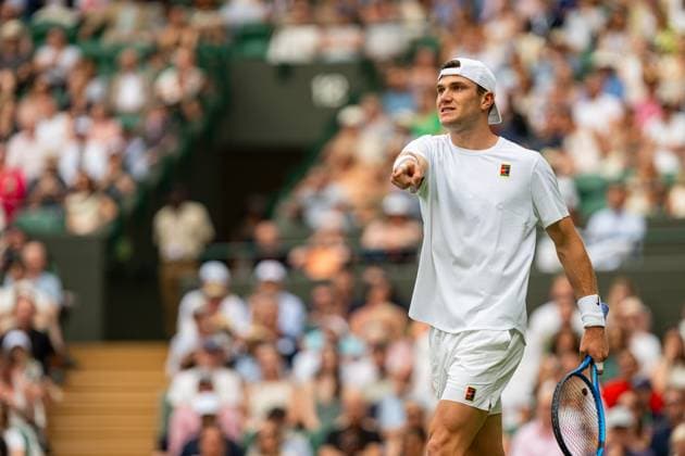 Tennis - Wimbledon Championship 2025 - Day 4 LONDON, ENGLAND - Thursday, July 3, 2025: Jack Draper (GBR) during the Gentlemen s Singles 2nd Round on Day Four of The Championships Wimbledon 2025 at the All England Lawn Tennis and Croquet Club. (Photo by Kirsten Holst Propaganda) LONDON All England Lawn Tennis and Croquet Club GREATER LONDON ENGLAND  Copyright: xKirstenxHolstx 2025-07-03-138-Wimbledon_2025_Day_4