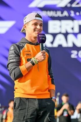 Formula 1 Launch Event, Drivers Silverstone, UK, 03 July, 2025. 03 July 2025. Lando Norris, McLaren, on the ebay Main Stage for the Launch Event at the Formula 1 Qatar Airways British Grand Prix at Silverstone, Northamptonshire, UK., Credit:Lee Floyd Avalon UK, Northamptonshire, Silverstone  Copyright: xLeexFloydx xAvalonx 1018158111