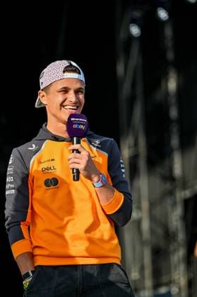 Formula 1 Launch Event, Drivers Silverstone, UK, 03 July, 2025. 03 July 2025. Lando Norris, McLaren, on the ebay Main Stage for the Launch Event at the Formula 1 Qatar Airways British Grand Prix at Silverstone, Northamptonshire, UK., Credit:Lee Floyd Avalon UK, Northamptonshire, Silverstone  Copyright: xLeexFloydx xAvalonx 1018158149