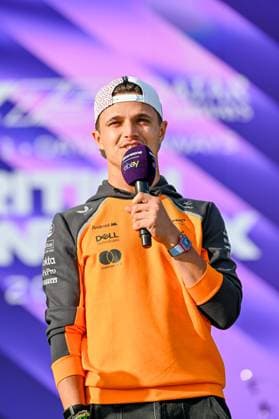 Formula 1 Launch Event, Drivers Silverstone, UK, 03 July, 2025. 03 July 2025. Lando Norris, McLaren, on the ebay Main Stage for the Launch Event at the Formula 1 Qatar Airways British Grand Prix at Silverstone, Northamptonshire, UK., Credit:Lee Floyd Avalon UK, Northamptonshire, Silverstone  Copyright: xLeexFloydx xAvalonx 1018158175