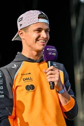 Formula 1 Launch Event, Drivers Silverstone, UK, 03 July, 2025. 03 July 2025. Lando Norris, McLaren, on the ebay Main Stage for the Launch Event at the Formula 1 Qatar Airways British Grand Prix at Silverstone, Northamptonshire, UK., Credit:Lee Floyd Avalon UK, Northamptonshire, Silverstone  Copyright: xLeexFloydx xAvalonx 1018158733
