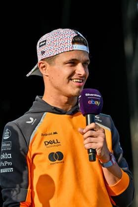 Formula 1 Launch Event, Drivers Silverstone, UK, 03 July, 2025. 03 July 2025. Lando Norris, McLaren, on the ebay Main Stage for the Launch Event at the Formula 1 Qatar Airways British Grand Prix at Silverstone, Northamptonshire, UK., Credit:Lee Floyd Avalon UK, Northamptonshire, Silverstone Copyright: xLeexFloydx xAvalonx 1018158757