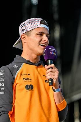 Formula 1 Launch Event, Drivers Silverstone, UK, 03 July, 2025. 03 July 2025. Lando Norris, McLaren, on the ebay Main Stage for the Launch Event at the Formula 1 Qatar Airways British Grand Prix at Silverstone, Northamptonshire, UK., Credit:Lee Floyd Avalon UK, Northamptonshire, Silverstone Copyright: xLeexFloydx xAvalonx 1018159809