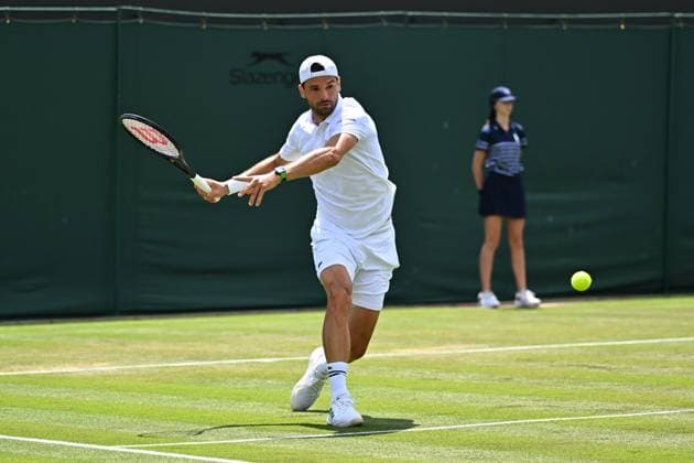 Wimbledon - 2nd Round Grigor Dimitrov (BUL) during his second round match at the 2025 Wimbledon Championships at the AELTC in London, GREAT BRITAIN, on July 3, 2025. Photo by Corinne Dubreuil ABACAPRESS.COM London United Kingdom  Copyright: xDubreuilxCorinne ABACAx