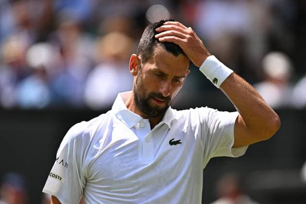 Wimbledon - 2nd Round Novak Djokovic (SRB) during his second round match at the 2025 Wimbledon Championships at the AELTC in London, GREAT BRITAIN, on July 3, 2025. Photo by Corinne Dubreuil ABACAPRESS.COM London United Kingdom  Copyright: xDubreuilxCorinne ABACAx