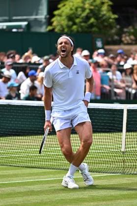 Wimbledon - 2nd Round Arthur Rinderknech (FRA) during his second round match at the 2025 Wimbledon Championships at the AELTC in London, GREAT BRITAIN, on July 3, 2025. Photo by Corinne Dubreuil ABACAPRESS.COM London United Kingdom  Copyright: xDubreuilxCorinne ABACAx