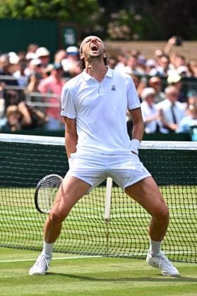 Wimbledon - 2nd Round Arthur Rinderknech (FRA) during his second round match at the 2025 Wimbledon Championships at the AELTC in London, GREAT BRITAIN, on July 3, 2025. Photo by Corinne Dubreuil ABACAPRESS.COM London United Kingdom  Copyright: xDubreuilxCorinne ABACAx
