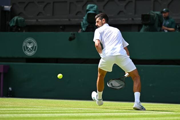 Wimbledon - 2nd Round Novak Djokovic (SRB) during his second round match at the 2025 Wimbledon Championships at the AELTC in London, GREAT BRITAIN, on July 3, 2025. Photo by Corinne Dubreuil ABACAPRESS.COM London United Kingdom  Copyright: xDubreuilxCorinne ABACAx