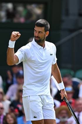 Wimbledon - 2nd Round Novak Djokovic (SRB) during his second round match at the 2025 Wimbledon Championships at the AELTC in London, GREAT BRITAIN, on July 3, 2025. Photo by Corinne Dubreuil ABACAPRESS.COM London United Kingdom  Copyright: xDubreuilxCorinne ABACAx