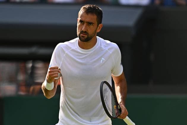 Wimbledon - 2nd Round Marin Cilic (CRO) during his second round match at the 2025 Wimbledon Championships at the AELTC in London, GREAT BRITAIN, on July 3, 2025. Photo by Corinne Dubreuil ABACAPRESS.COM London United Kingdom  Copyright: xDubreuilxCorinne ABACAx