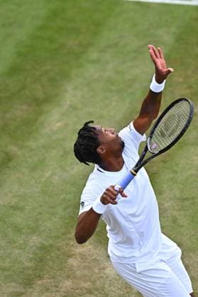 Wimbledon - 2nd Round Gael Monfils (FRA) during his second round match at the 2025 Wimbledon Championships at the AELTC in London, GREAT BRITAIN, on July 3, 2025. Photo by Corinne Dubreuil ABACAPRESS.COM London United Kingdom  Copyright: xDubreuilxCorinne ABACAx